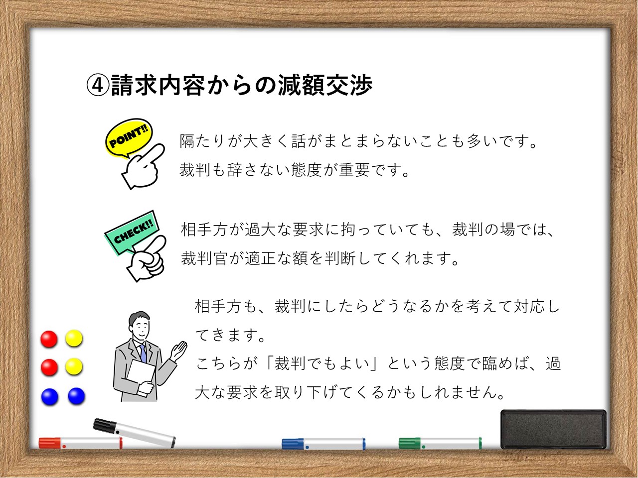 内容証明　請求からの減額交渉